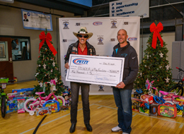 Richard Petty and Rick Proehl Check Presentation